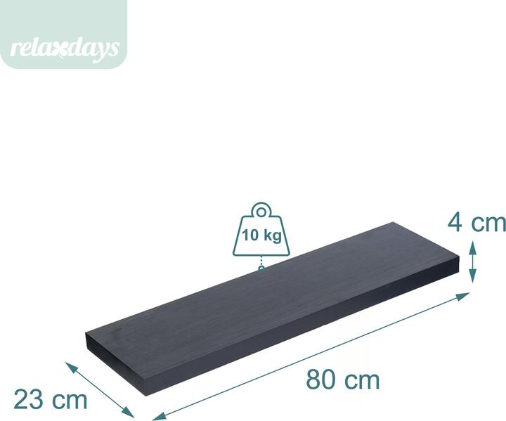 Actual product image Relaxdays 3x wall shelf (80 x 23 x 4 cm)
