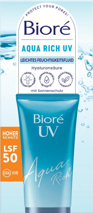 Actual product image Bioré Aqua Rich UV (Sun cream face, SPF 50, 50 ml)