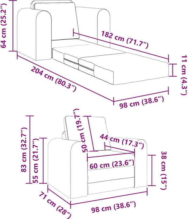 Produktbild vidaXL Schlafsofa