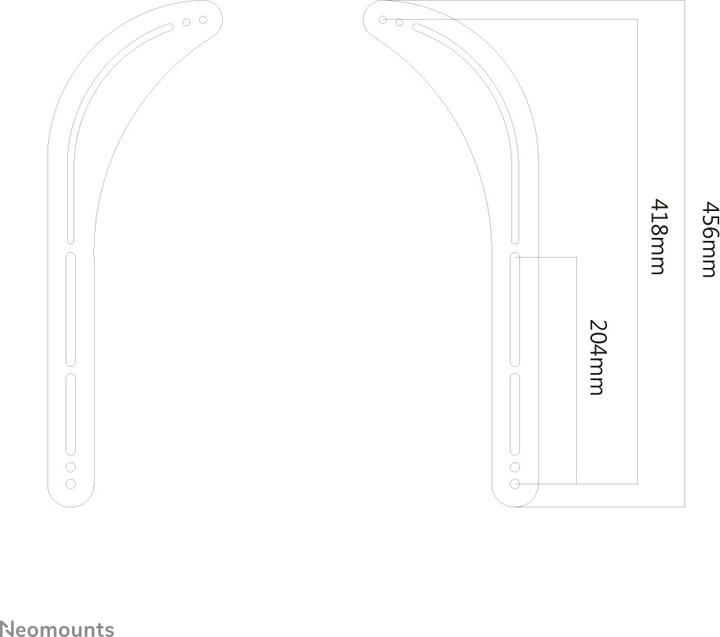 Produktbild Neomounts Nm-Usp100black (1 Stk., Wandmontage, Drehbar, Höhenverstellbar)