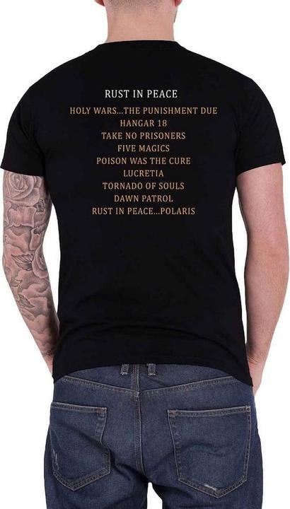 Produktbild Megadeth Erwachsene Rust In Peace Track List Back Print T-shirt (L)