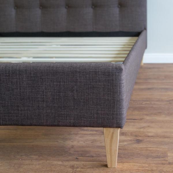 Image du produit Homestyle4u Lit rembourré Lit double Lit en tissu Cadre de lit (180 x 200 cm)