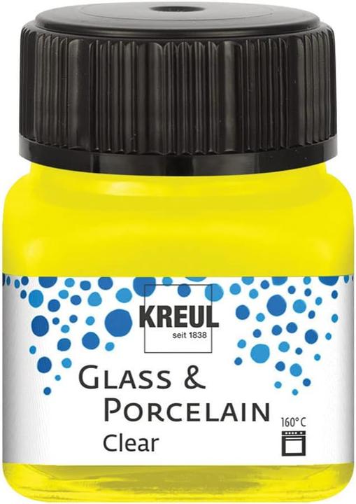 Produktbild Kreul Glass & Porcelain Clear, Porzellan- und Glasfarbe (Gelb, 20 ml)