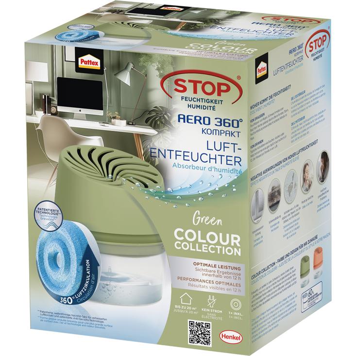 Pattex Luftentfeuchter AERO 360°, Deumidificatore, Verde