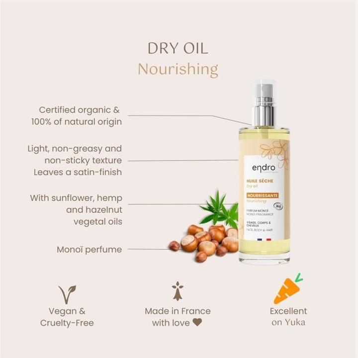 Produktbild Endro Cosmétiques Trockenöl natürlich 3in1 100 ml (Körperöl, 100 ml)