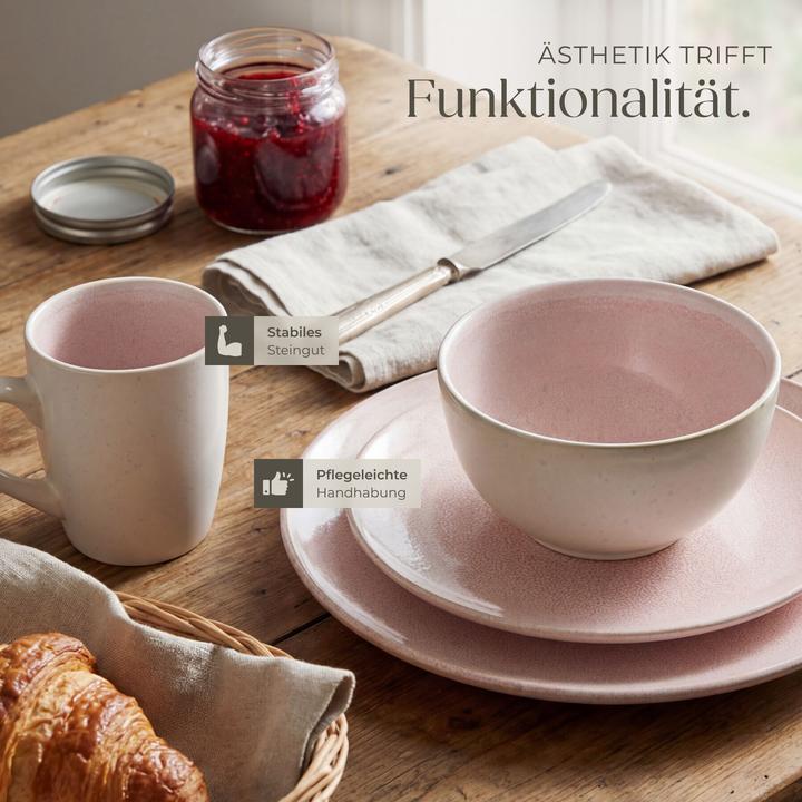 Actual product image tectake Mare tableware set in stoneware, for 6 people (30 pcs.)