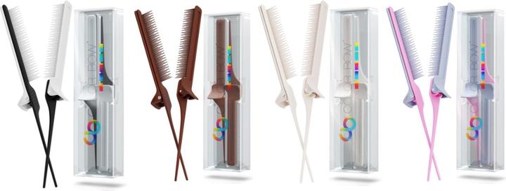 Produktbild ColorBow Rat Tail Clip Comb Apple 2 Stk.