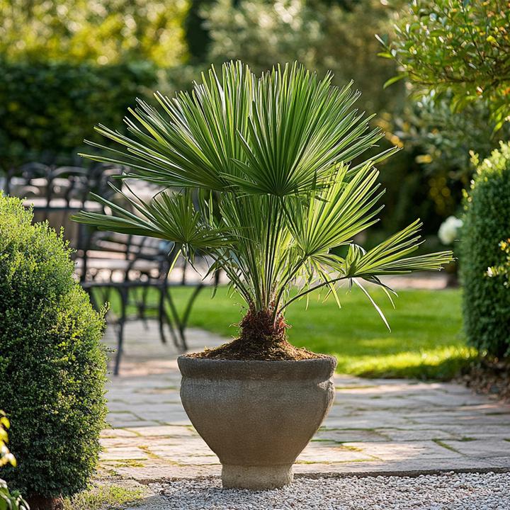 Actual product image Plant in a Box Chamaerops Humilis - set of 2 dwarf palms (50 cm)
