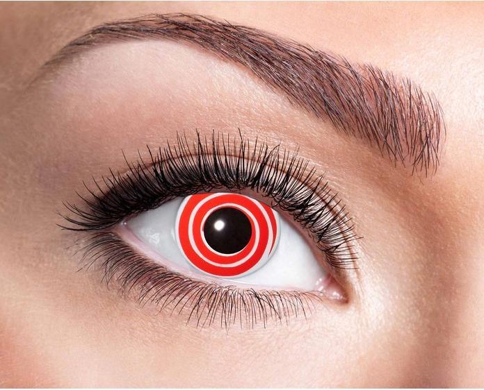 Image du produit Fantasy Eyes Lentilles de contact spirale rouge (rouge/blanc)