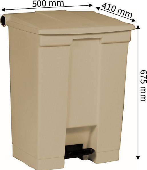 Immagine prodotto Vepa Bins Contenitore a pedale per l'industria, capacità 68 l, beige. (68 l)