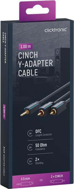 Actual product image Goobay MP3 adapter cable (1 m, 3.5mm jack (AUX), Cinch)