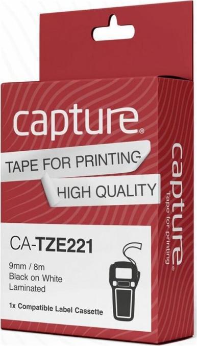 Produktbild Capture Tape Black on White 9mm (0.90 cm, Schwarz)
