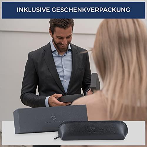 Produktbild Only-Bags.Store Echtleder Federmäppchen Leder Federmappe Etui für Stifte Mäppchen Schule Federtasche Uni