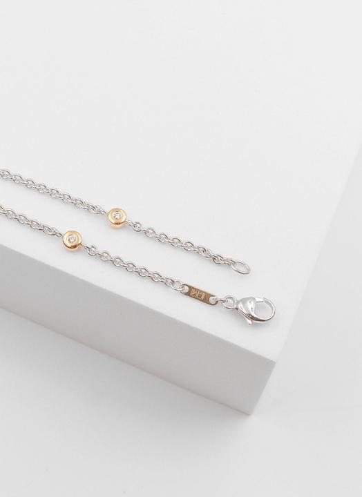 Immagine prodotto Muau Ancora rotonda (19 cm, 750, Oro rosa, Oro bianco 18 carati)