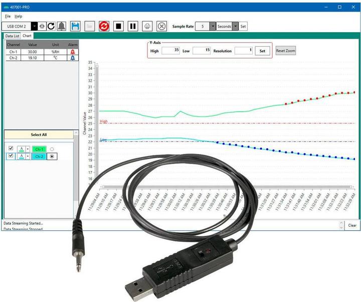 Image du produit Extech Logiciel pour appareils de mesure de