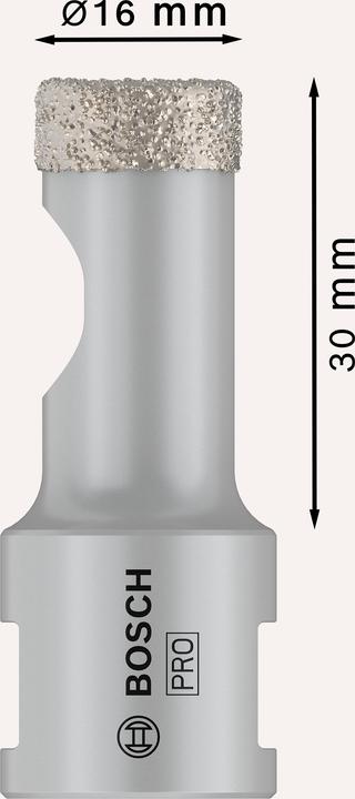 Image du produit Bosch Professional Zubehör PRO Core Cutter sec, 16 x 30 x 22,23 mm (16 mm)