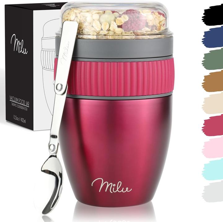 Milu Müsli-Becher-Set (3-tlg.) - berry