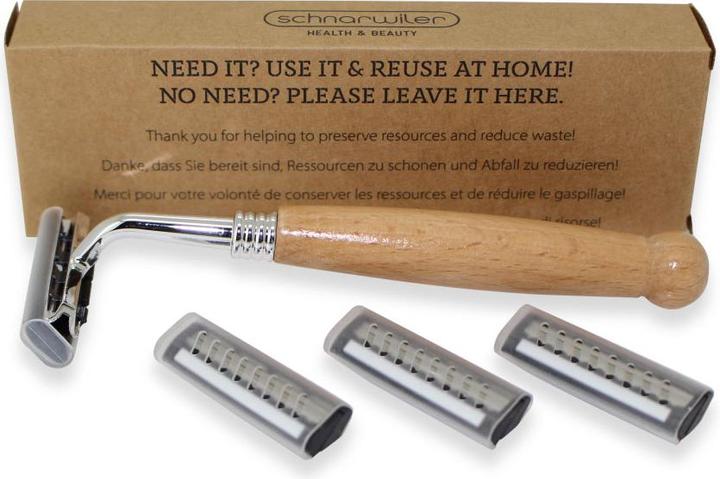Actual product image ReUseMe Rasier Set aus Bambus inklusive 3 Ersatzklingen