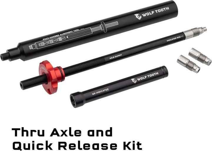 Wolf Tooth Hanger uitlijngereedschap derailleurhanger uitlijngereedschap set, 5mm Quick Release/12mm steekas