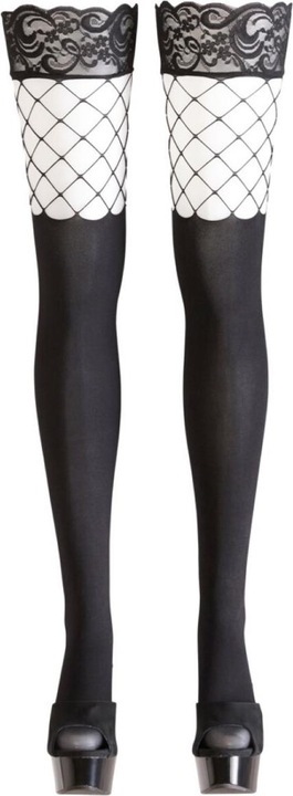 Actual product image Cottelli Collection Stockings with mesh detail (M, L)