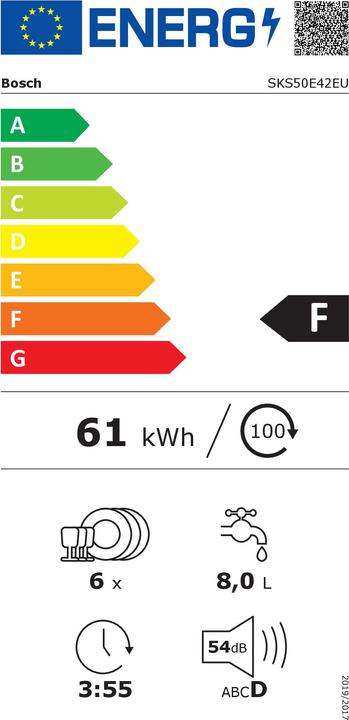 Energy Label Bosch Hausgeräte SKS50E42EU
