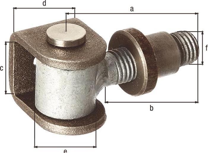 Actual product image GAH Door hinge 65x42x37x30mm steel raw