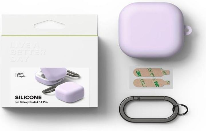 Produktbild Ringke - Silicone - Xiaomi Redmi Buds 4 Pro - Light Purple (Ladecase Hülle)