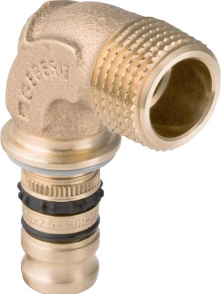 Produktbild Geberit Mepla Übergangsbogen 90° mit Aussengewinde, d16-R1/2" (Pressverbindung)