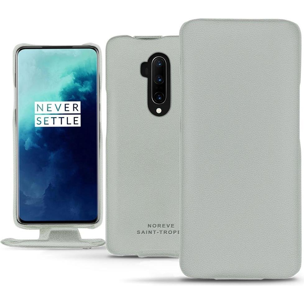 Noreve Lederschutzhülle vertikal (OnePlus 7T Pro), Smartphone Hülle, Grau