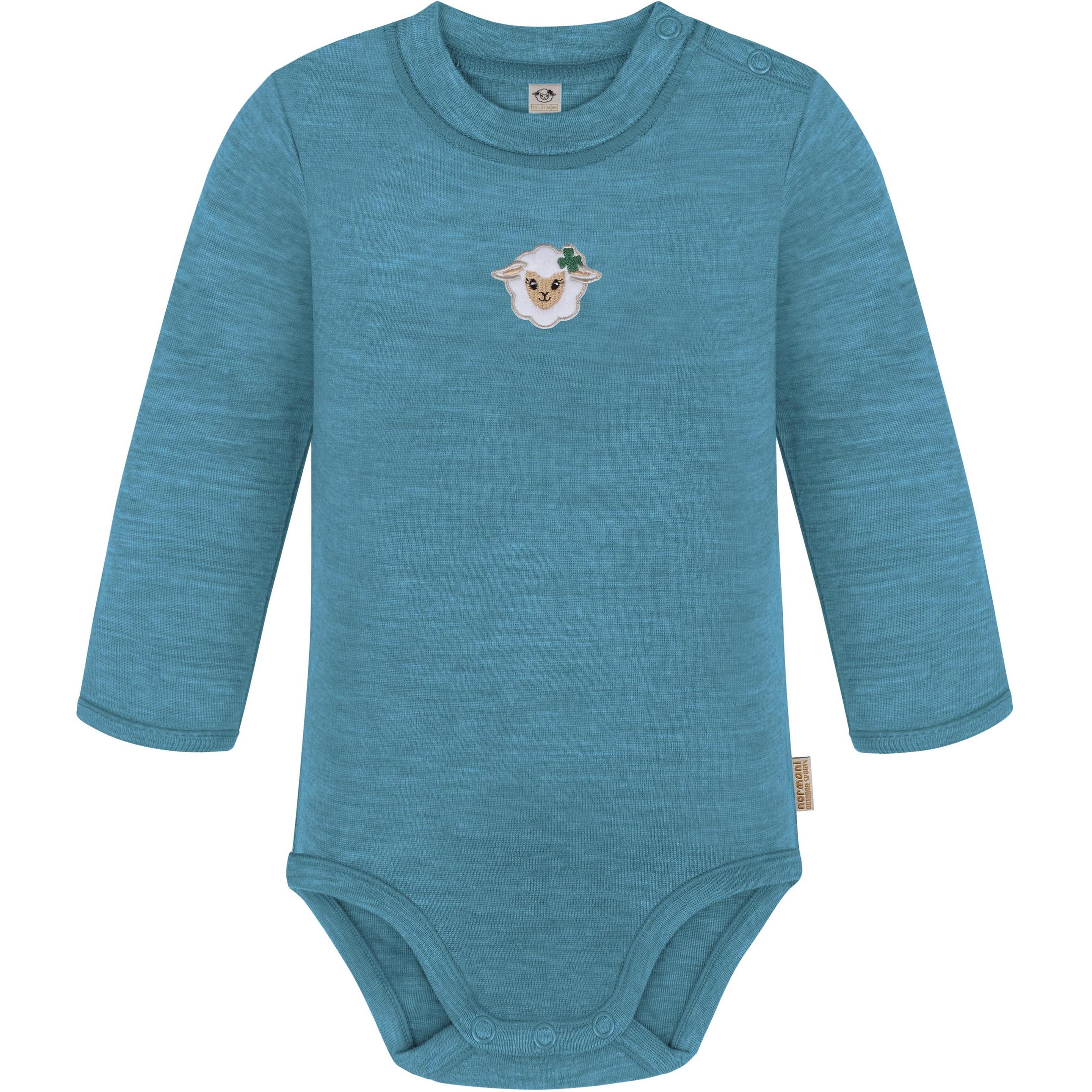 Normani, Herren, Body, Baby Merino Langarmbody „Tuai" - 9395, Blau, (86)