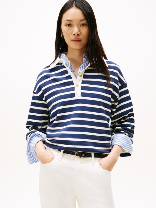 Produktbild Tommy Hilfiger Gold Button Rugby Terry Sweatshirt Pullover (XXL)