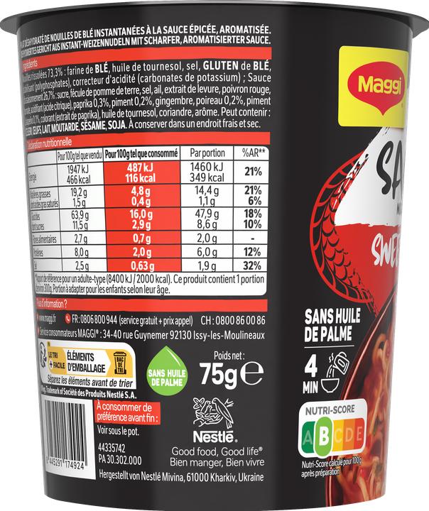 Produktbild Maggi Fertiggericht Saucy Noodle Sweet Chili 75 g, Produkttyp (90 g)