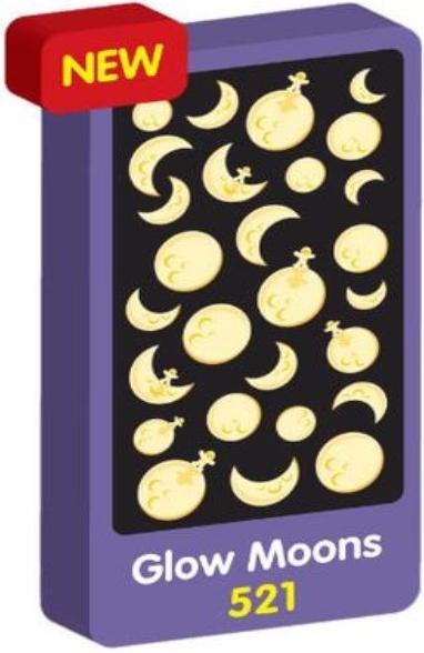 Produktbild Purple Peach Monde Blatt mit Stickern 12erPack Folie Leuchtet im Dunkeln