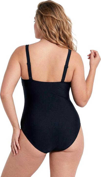 Actual product image Ulla Popken Strappy Mesh Panel One Piece Swimsuit (48)