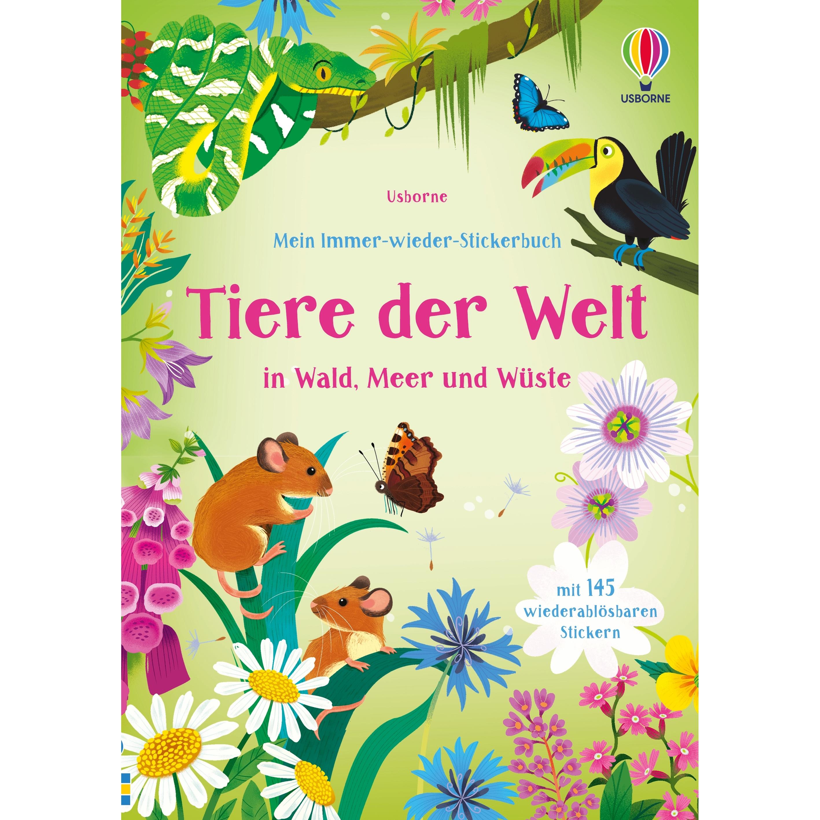 Usborne Publishing, Sticker, Mein Immer-wieder-Stickerbuch: Tiere der Welt