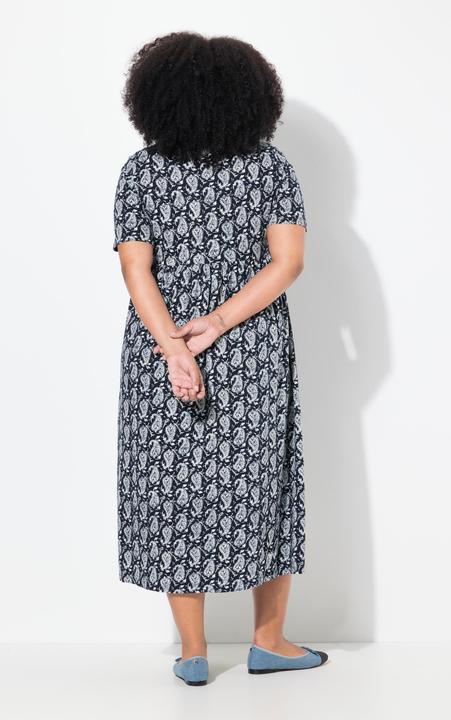 Produktbild Ulla Popken Maxikleid, A-Linie, V-Ausschnitt, Halbarm, Taschen (68)