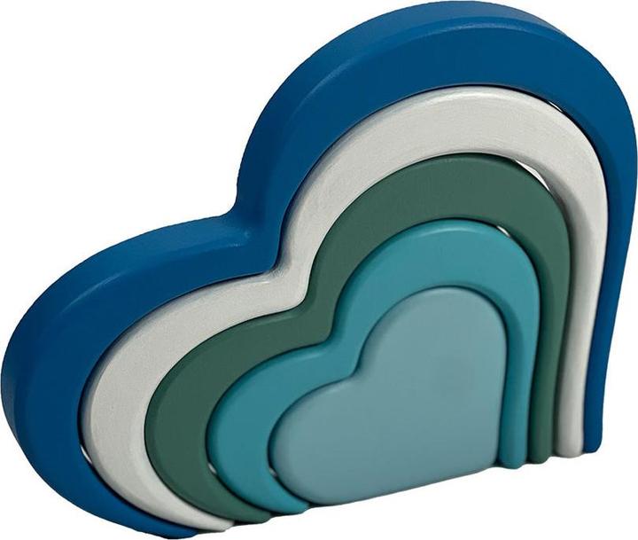 Immagine prodotto AVWoodSy Cuori in legno con incisione a cinque strati onde atlantiche