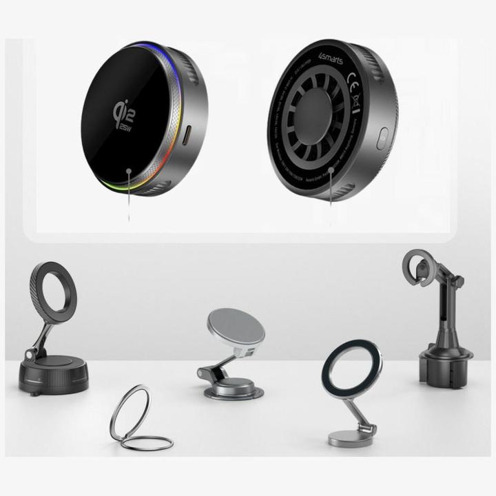 Produktbild 4smarts Qi2 25W/MagSafe Charger/Cooling RGB,360°-Mount.,spacegrey (25 W)