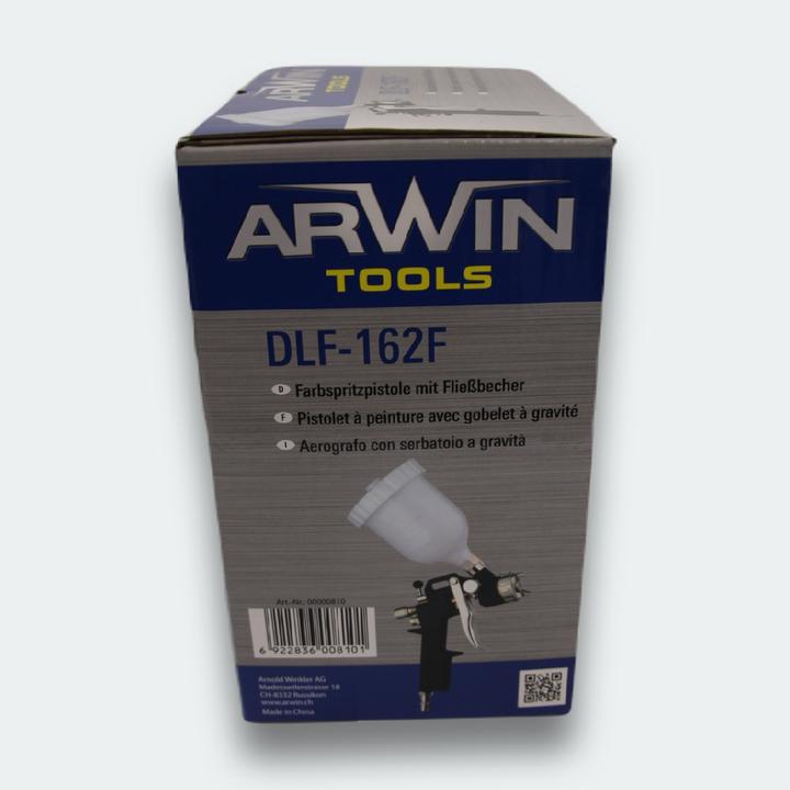 Actual product image Arwin Paint spray gun with gravity feed cup DLF-162F