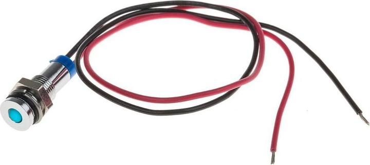 Produktbild RS PRO 6mm flush satin chr LED wires, blue 2Vdc