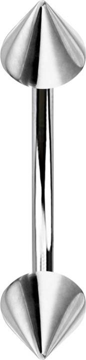 Immagine prodotto Star Piercing Micro Banana argento con due coni (Acciaio chirurgico 316L, senza ottone)