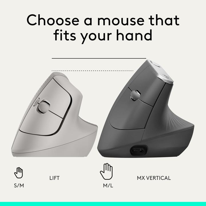 Actual product image Logitech Lift Vertical Sand (Wireless)