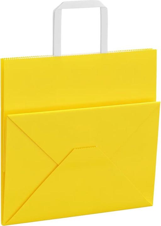 Produktbild VidaXL Kraftpapiertüten 50 Stk. mit Henkel Gelb 26x17x25 cm Papiertüte (Geschenktüte, 50 x)