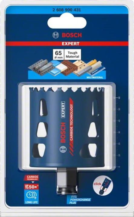 Produktbild Bosch Professional Zubehör EXPERT Tough Material Lochsäge, 65 x 60 mm (6.5 Zentimeter)
