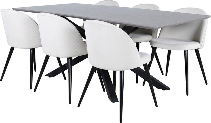 Actual product image Ebuy24 Piazza 22 dining set (7-piece) (Steel, Wood)