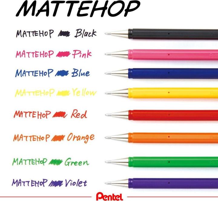 Actual product image Pentel Gel rollerball pen Mattehop (Violet, 1x)