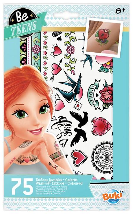 Buki France TA003 Be Teens Fun Set of 75 Washable Tattoos - Collection II for Ages 8+ (en anglais)