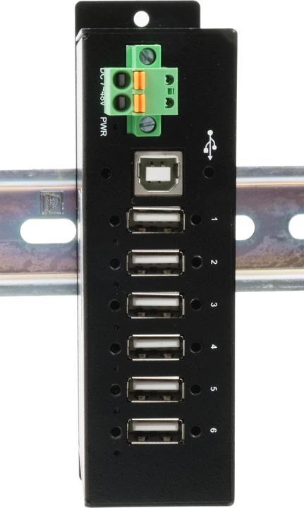 Immagine prodotto Exsys GmbH 6 Port USB 2.0 Managed HUB, incl. Din-Rail (USB-B, 6 porte)