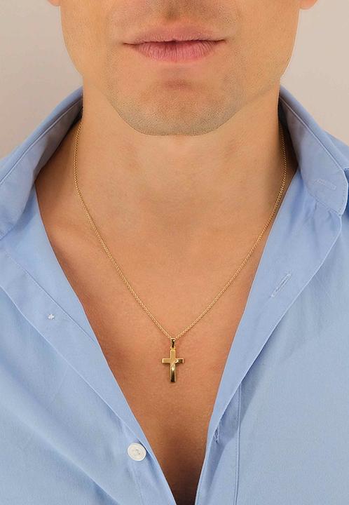 Immagine prodotto Muau Ciondolo croce oro giallo 750, 25x12 mm (Oro e argento)