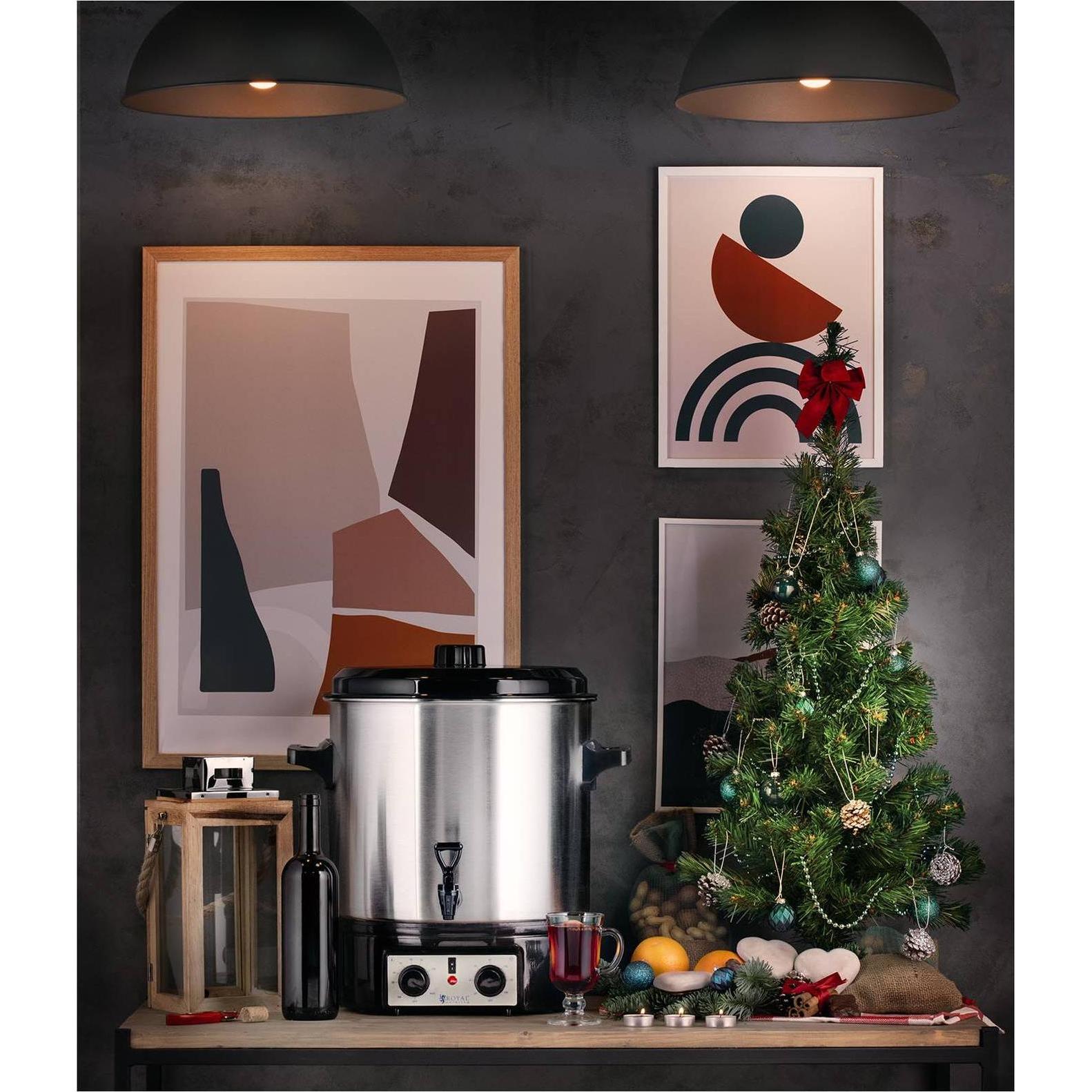 Thumbnail - Royal Catering Glühweintopf, Einkochautomat, Schwarz, Silber